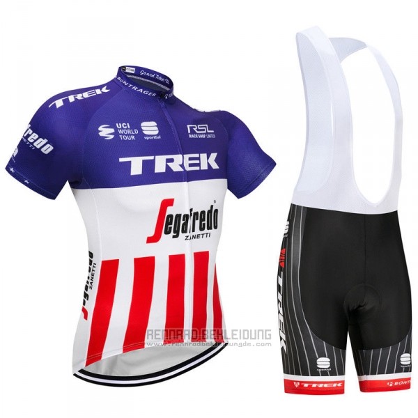 2018 Fahrradbekleidung Trek Segafredo Fuchsie Wei Rot Trikot Kurzarm Tragerhose - zum Schließen ins Bild klicken